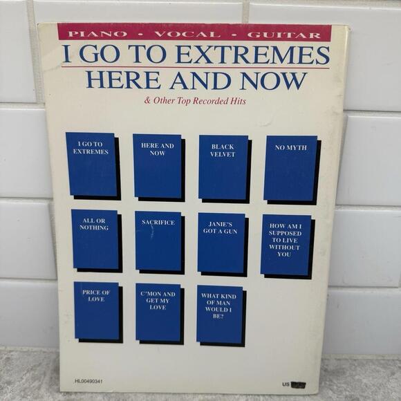 Vtg 90’s songbook “I go to Extremes” Piano Vocal Guitar, Bill Joel, Aerosmith + - Picture 1 of 2